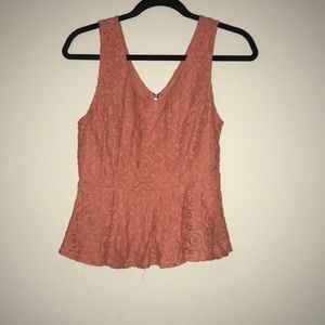 Pink Lace Tank Top